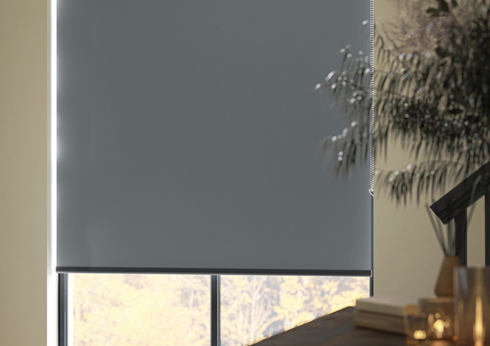 Levant (FR Blackout), Steel Grey - Twist&Fit Roller Blind - Image 5